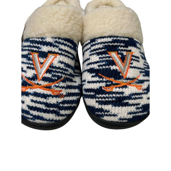 FOCO Women's Virginia NCAA Sherpa Memory Foam Slippers L 9/10 - Picture 7 of 7